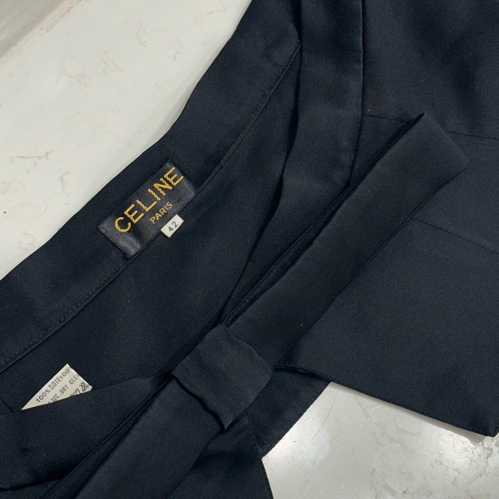 Celine Black Bow belt